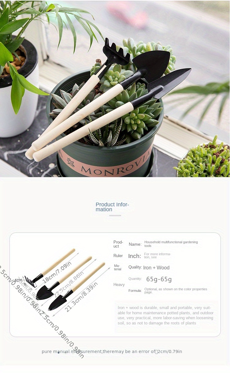 Set di attrezzi da giardino, kit di attrezzi manuali per il giardinaggio  all'aperto con pala a cazzuola Rake Cultivator Weeder Fork, 5 pezzi  Attrezzi da giardinaggio artigianali per prato interno all'aperto