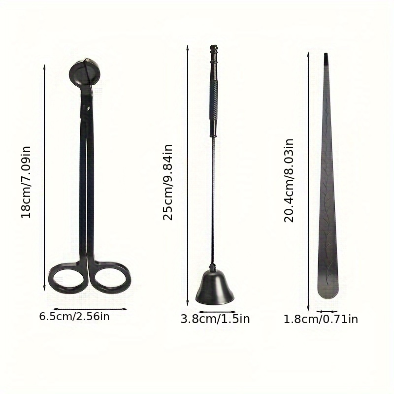 Black Candle Care Kit Wick Trimmer and Candle Snuffer Set Wick Dipper and  Trimmer Set Wick Snuffer and Trimmer 