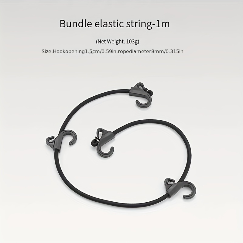 Elastic Recreational Strap With Double Hook Camping Storage - Temu