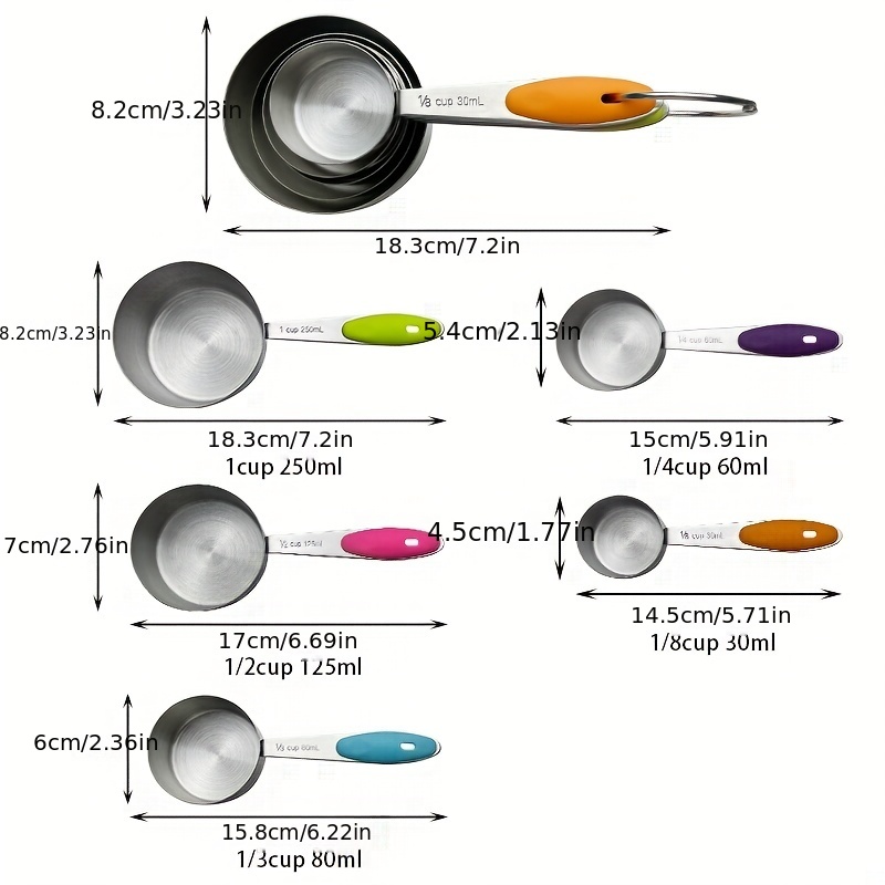 Measuring Cups And Spoons Set, Stackable Measuring Spoons With Stainless  Steel Handle, Accurate Tablespoon For Measuring Ingredient, Kitchen Gadgets  For Cooking And Baking - Temu United Arab Emirates