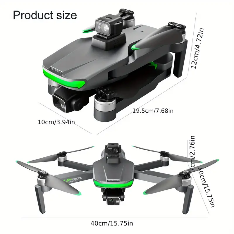 s155 2 7k optical flow dual camera gps high precision positioning drone 5g repeater brushless motor led night vision light four sided obstacle avoidance instant stop smart follow details 21
