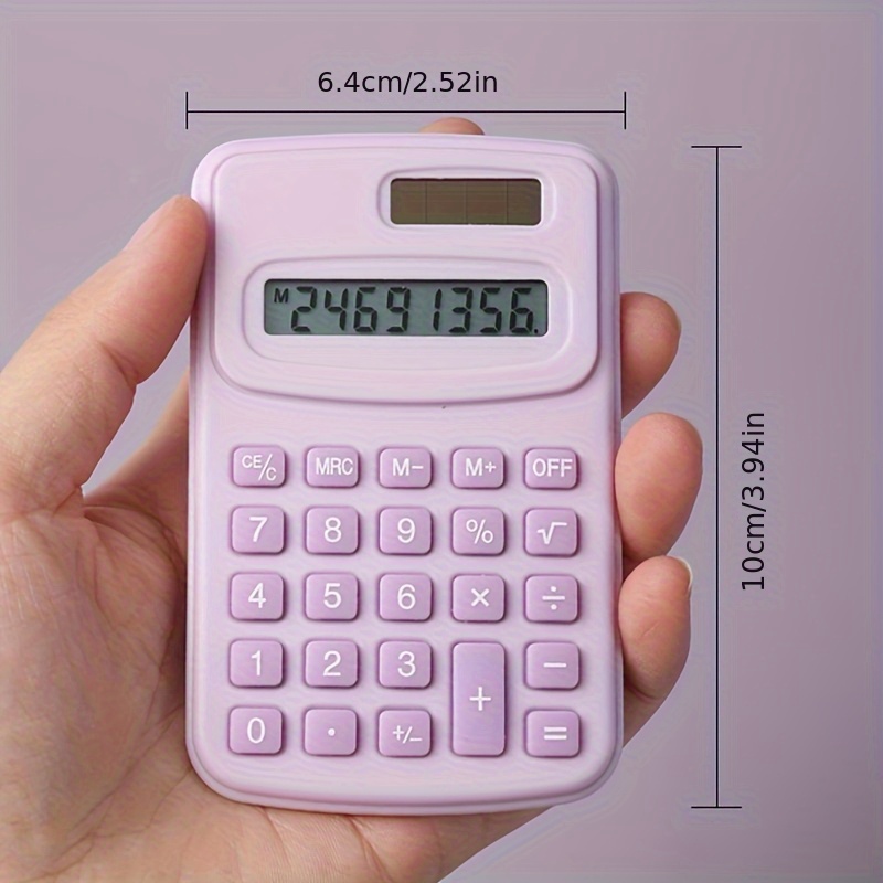 1pc Tips Calculator Cute Cartoon Pocket Portable Calculator For School Office