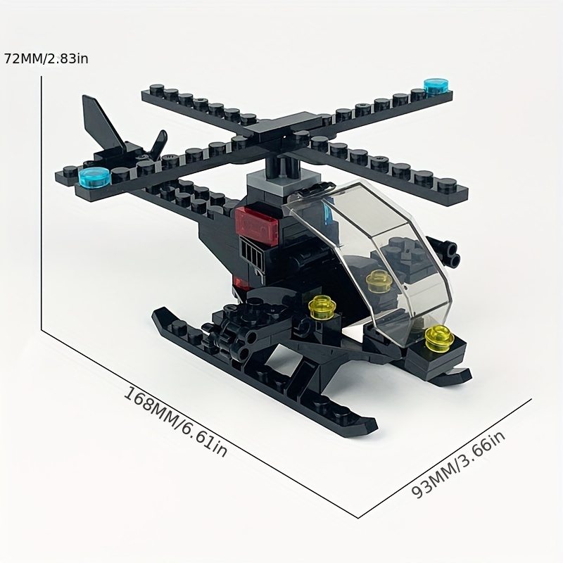 Jeu de Construction d'hélicoptère Militaire et Voiture de Police – Pour Les  Petits