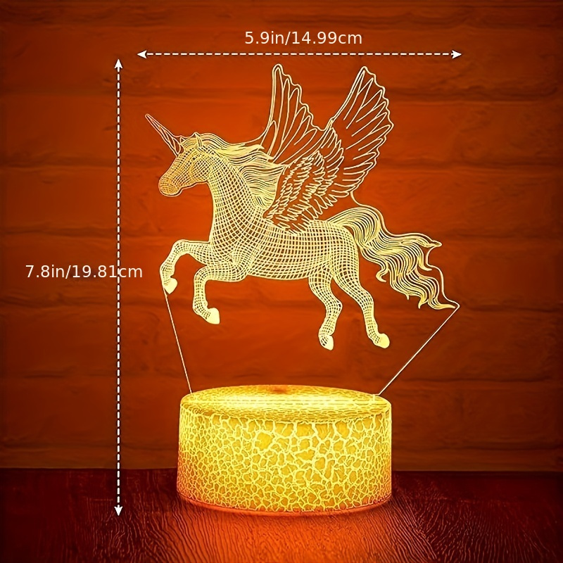 3d lamp store illusion unicorn