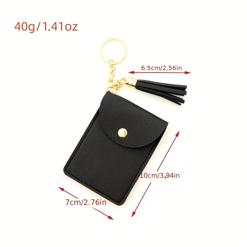 Keychain Wallet ID Card Holder Purse Key Chain With PU 