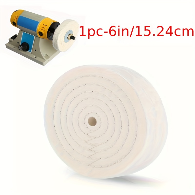 

1pc Extra Thick Buffing Polishing Wheel 6 Inch (70 Ply) For Bench Grinder Tool With 1/2" Arbor Hole