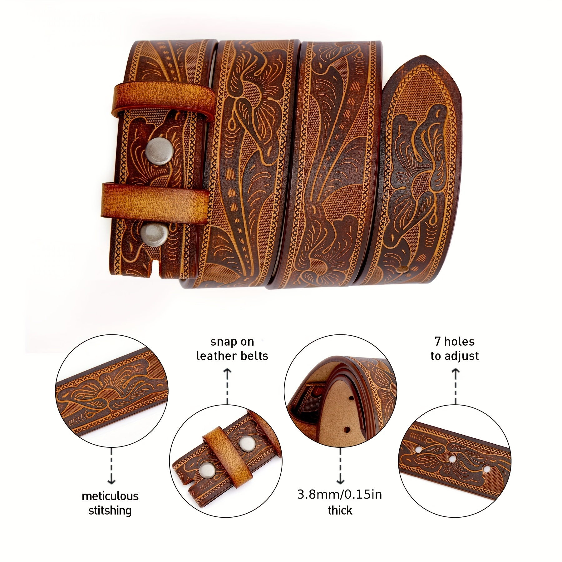 Real Leather Belt Strap Split Cowhide