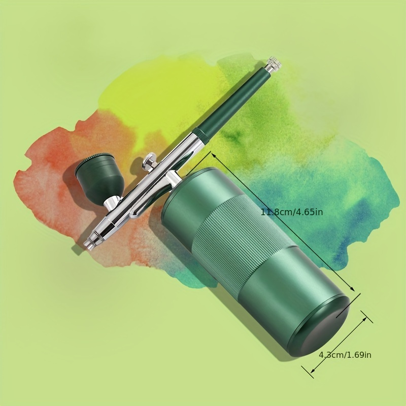 Symkmb Airbrush Nail with Compressor Portable Airbrush for Nails Cake  Tattoo Makeup Paint Air Spray Tool Oxygen Injector Green 