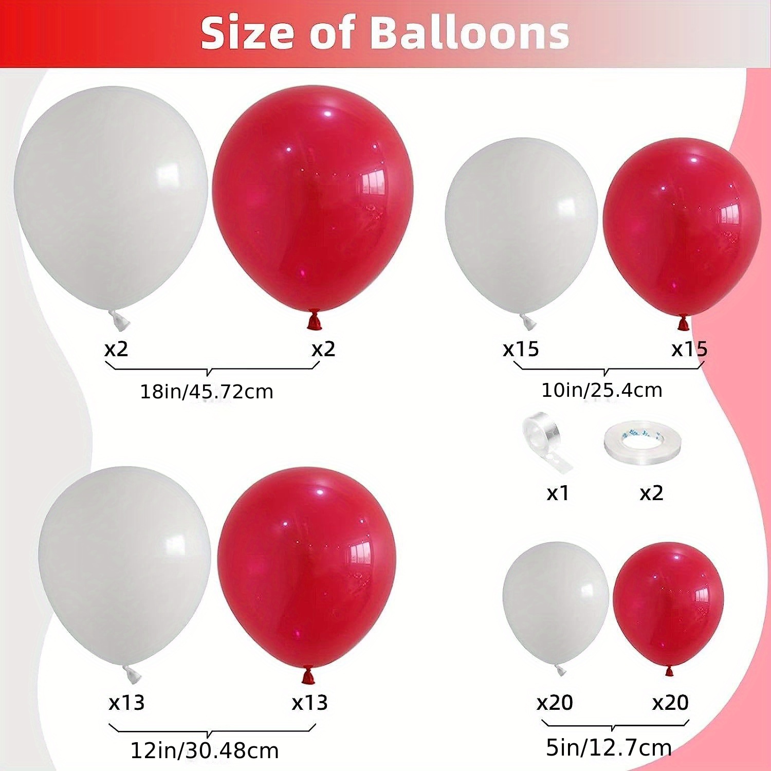 132pcs Kit Arco Guirnalda Globos Rojos Globos Látex Rojos - Temu Chile