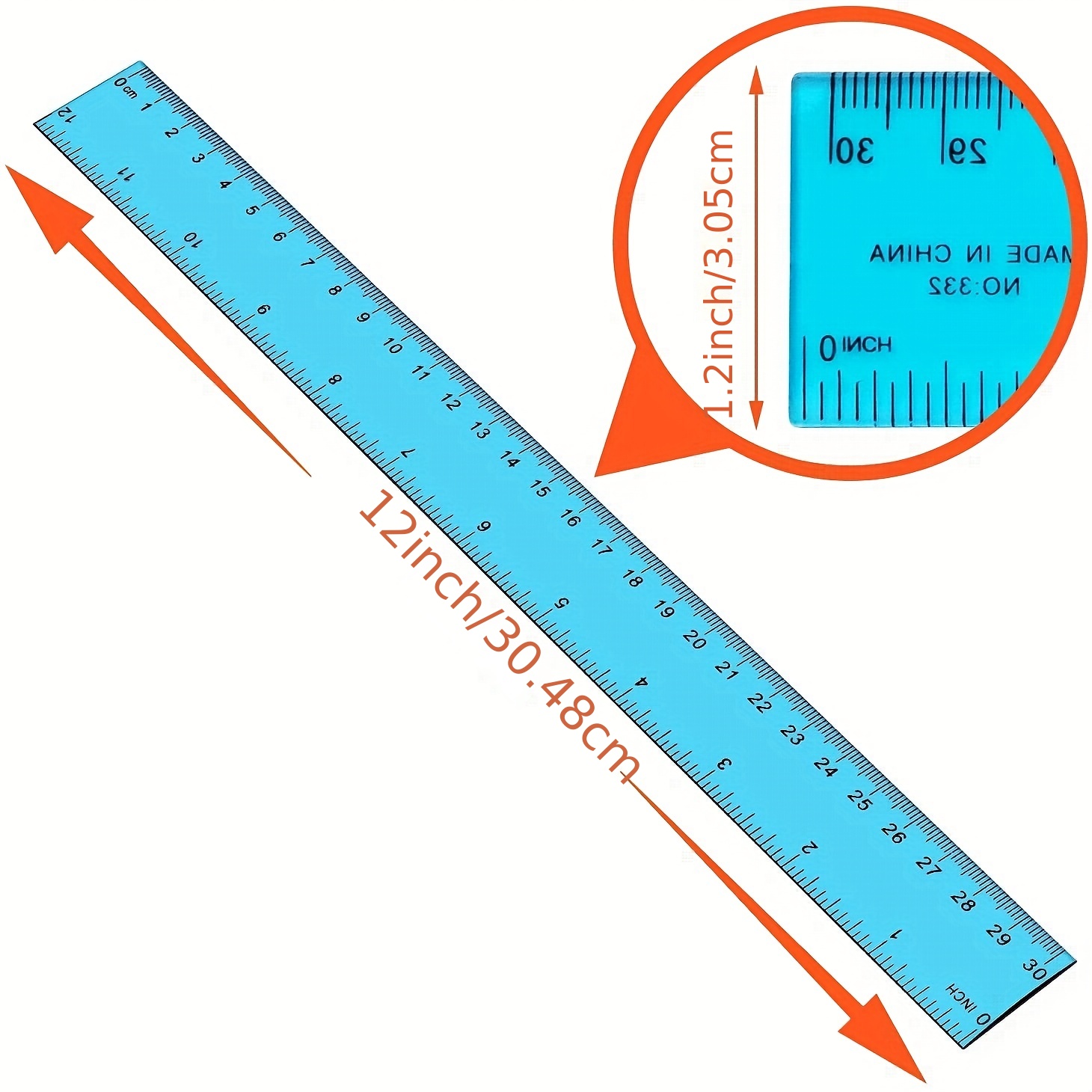 Colorful Plastic Ruler Students Ruler For School Ruler With - Temu