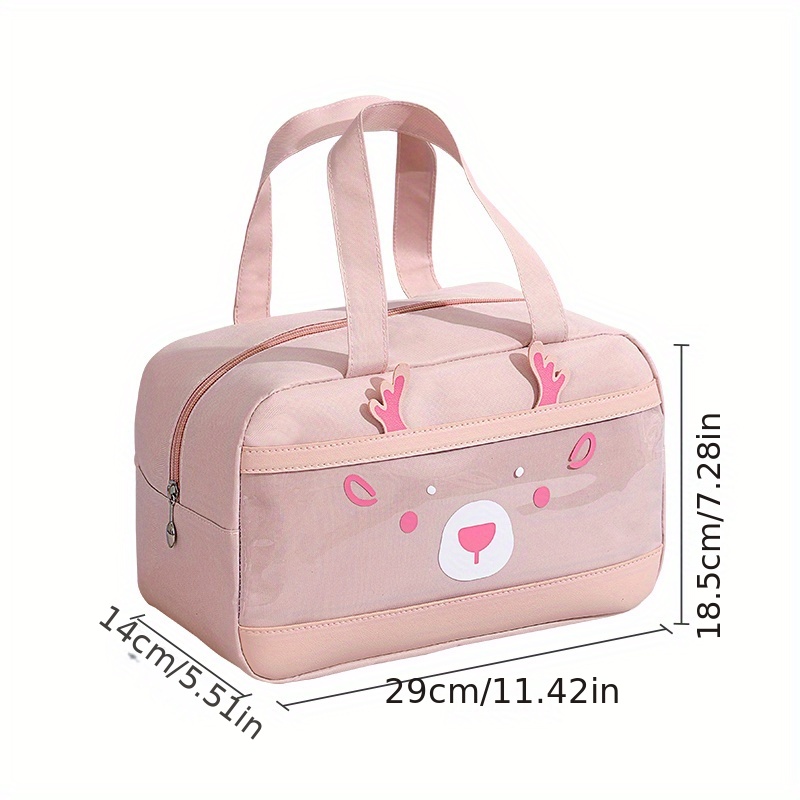 Christmas Deer Lunch Box Bag Waterproof Insulated Picnic Bag
