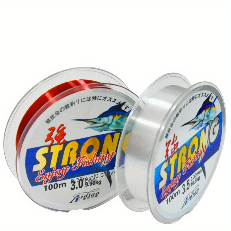 100m/328ft Transparent Nylon Fishing Line, Lure Strong Pulling Fishing Line  Sub/Main Line For Sea Fishing