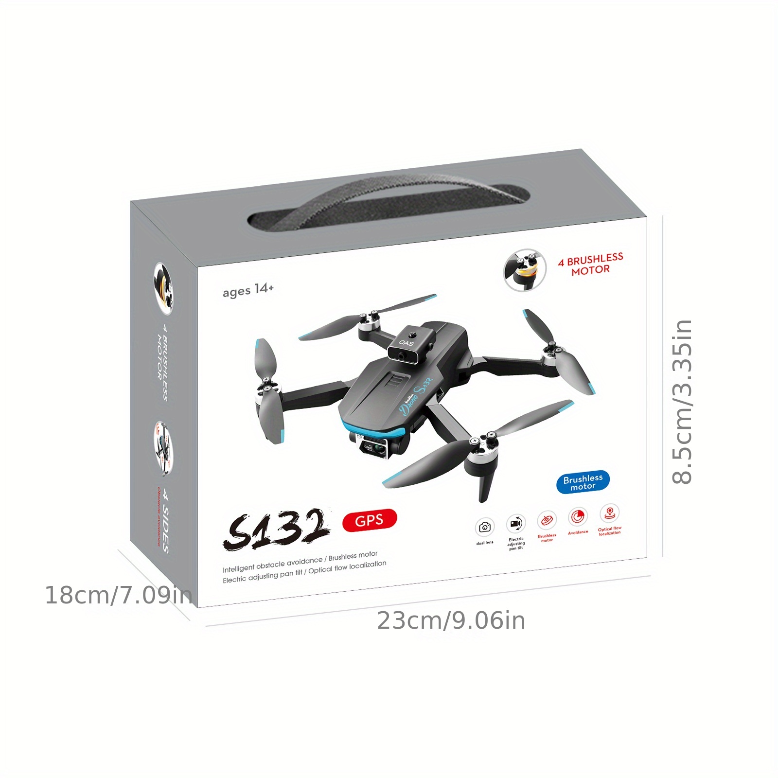 gps positioning aerial photography drone s132 2000m control range brushless motor optical flow positioning 5g wifi transmission obstacle avoidance perfect toy gift for adults kids details 13