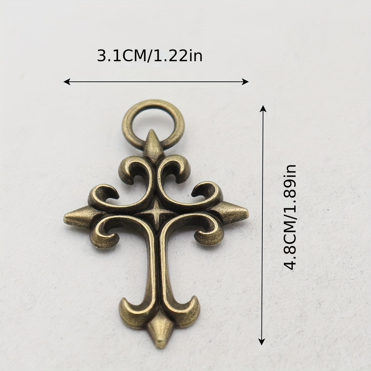 Antique Silver Bronze Color Large Flower Cross Charms Pendant, For Diy  Earrings Necklace Handmade Jewelry Making - Temu New Zealand