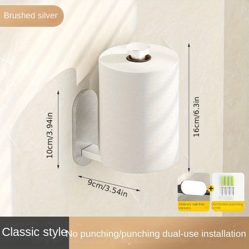 Stur-De Toallero de papel de hierro forjado, soporte para toallas de papel  de montaje en pared para cocina, soporte de toalla de papel rústico