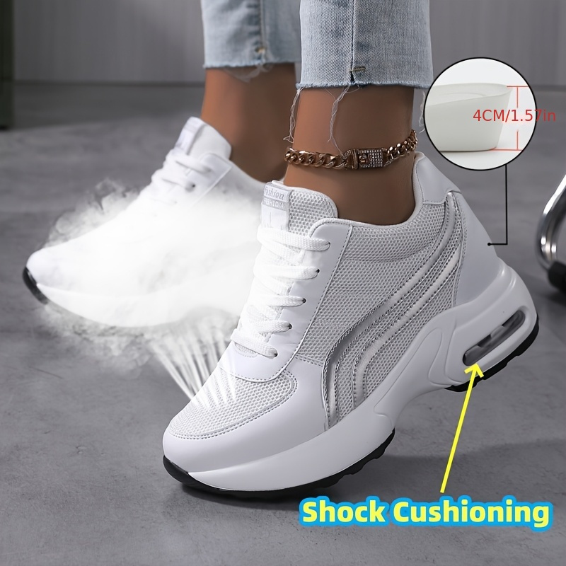 imagen del artículo zapatillas de plataforma gruesa para mujer con   gruesa, plantilla acolchada y soporte para  .   zapatillas tienen una   sintética antideslizante, lo que las   adecuadas para    .