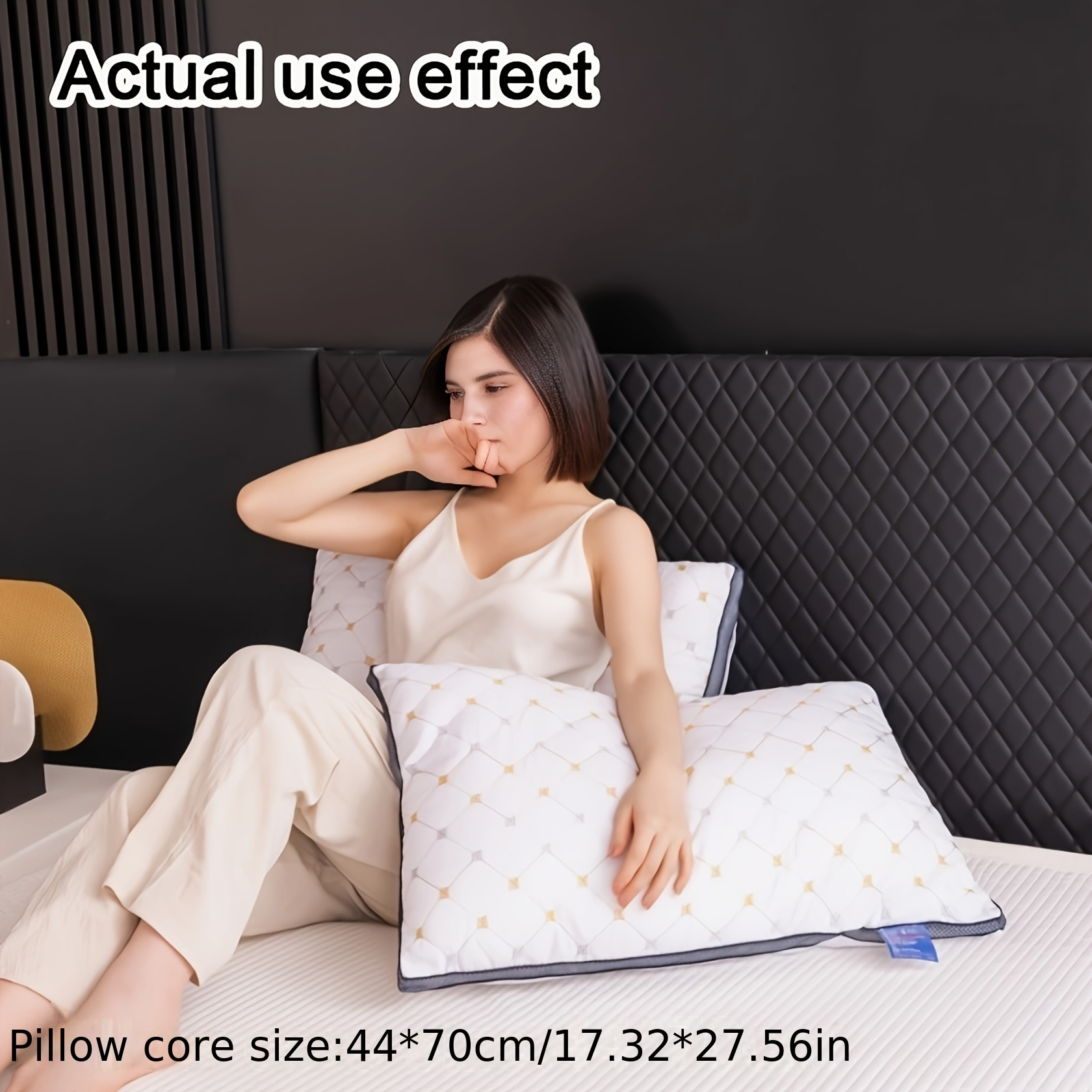 1pc bedroom home pillow washable   luxury three dimensional high rebound soft neck support breathable relaxation sleep support pillow side sleeping back sleeping pillow christmas present details 2