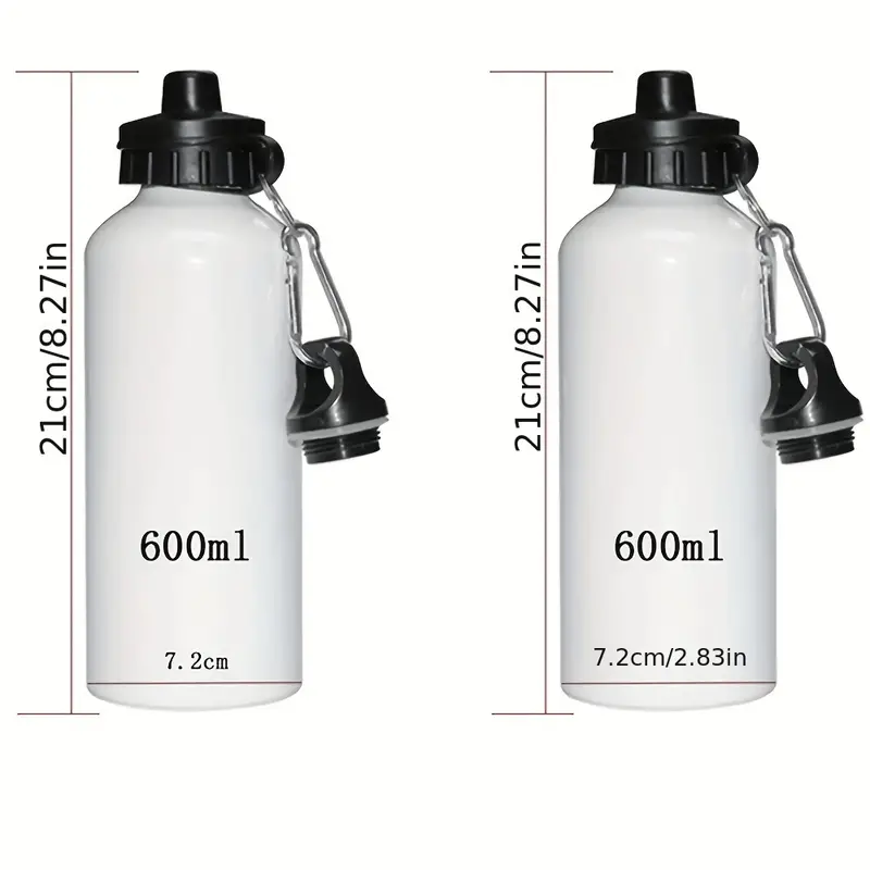 2pcs/Lot 20.29oz Lightweight Leak Proof Blanks Water Bottles, Aluminum  Sublimation Bottle For Hiking