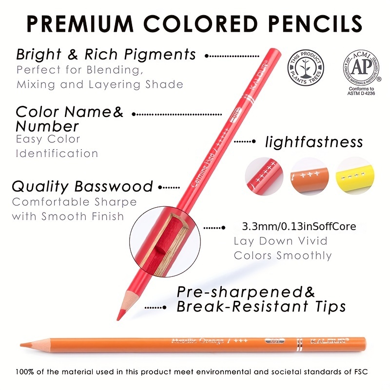 Premium Colored Pencils,Set of 120 Colors,Artists Soft Core with Vibrant  Color,Ideal for Drawing Sketching Shading,Coloring Pencils for Adults  Beginners Kids