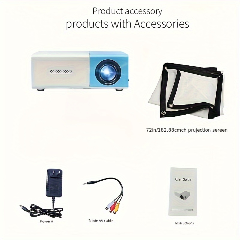 Store Mini Portable Projector 72in HD