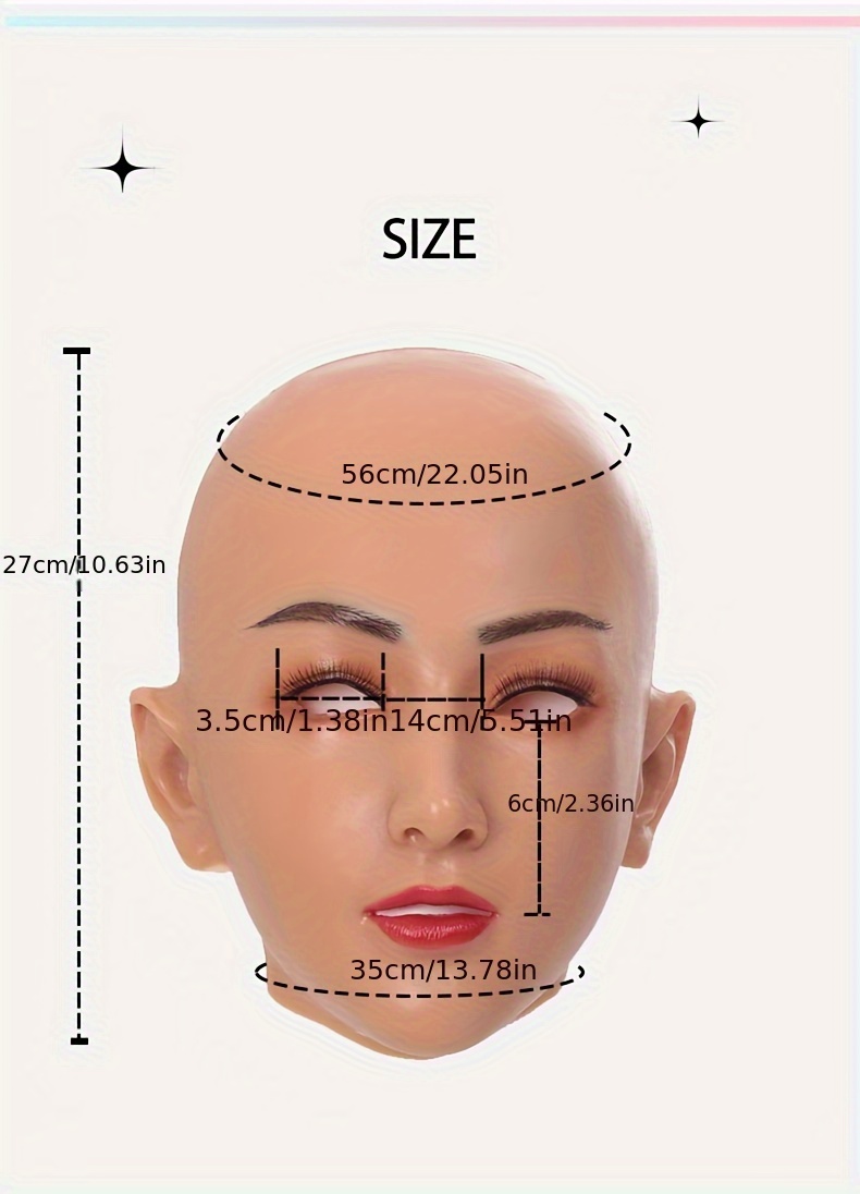 Silicone Head Cover Makeup Costume Role Playing Accessories - Temu