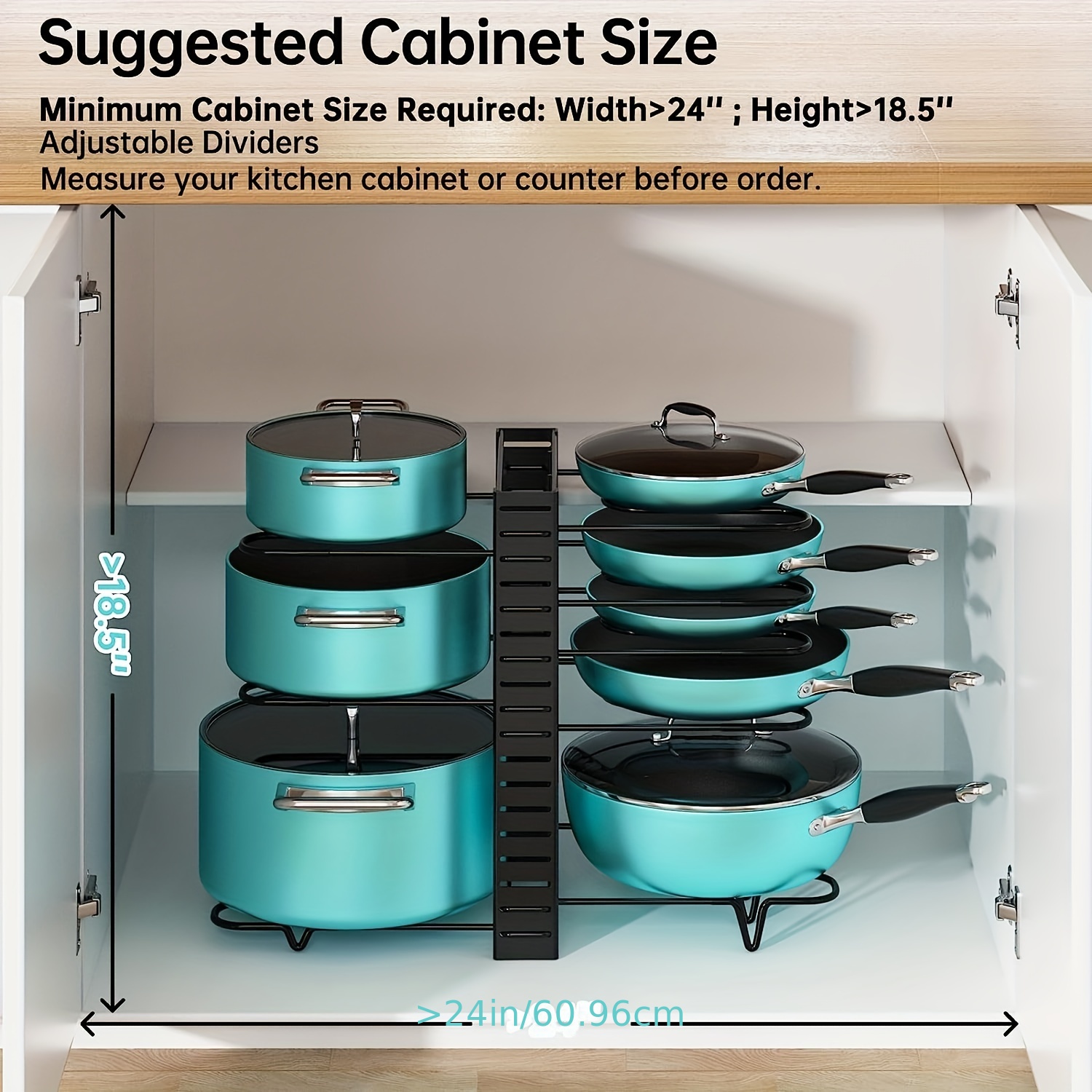 Kitchen Storage Cabinets Multilevel Household POTS and Pans