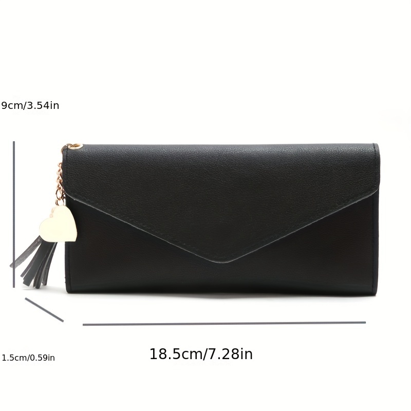 Women Clutch Bag PU Patent Leather Envelope Wallets Solid Color