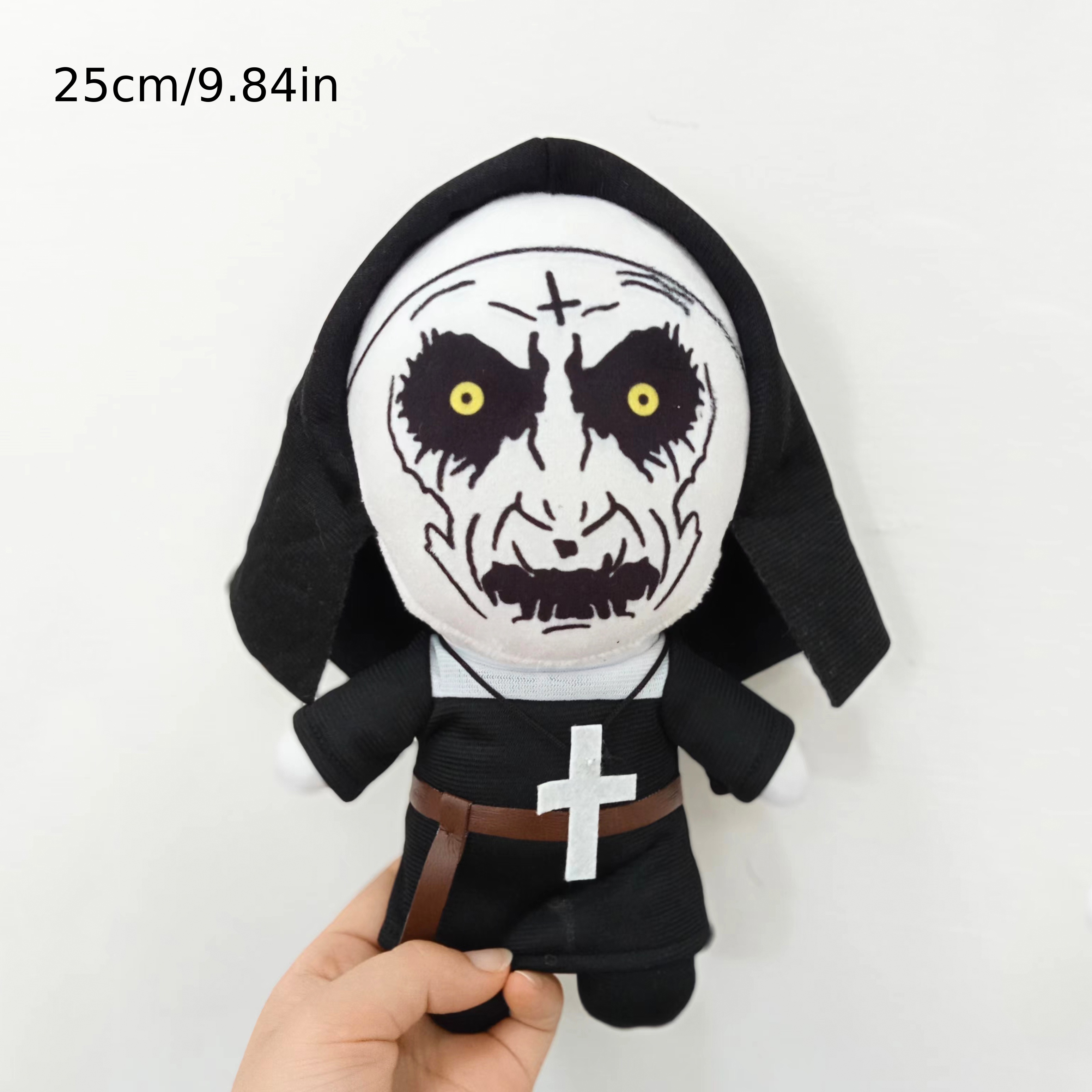 Women's Nun Costume with Wooden Cross Pendant Necklace for Men Women Halloween Costume Party