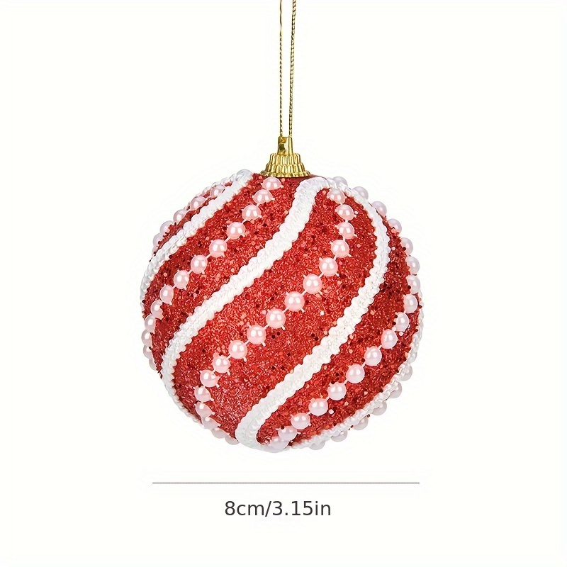 Gold Foam Pearl Christmas Balls Ornament Shatterproof - Temu