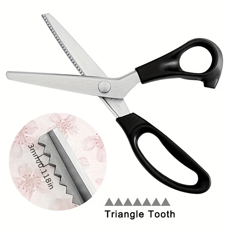 Stainless Steel Pinking Scissors Triangle Teeth Lace Cloth Crafts  Dressmaking Zig Zag Cut Tailor's Scissors Sewing Shears - AliExpress