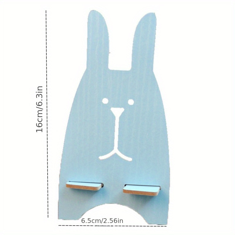 wooden rabbit mobile phone holder cartoon Temu United Kingdom
