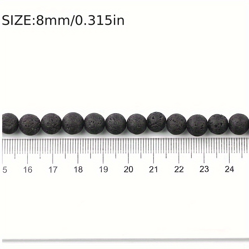 A Strand Natural Black Volcanic Rock, High-quality Loose Beads For