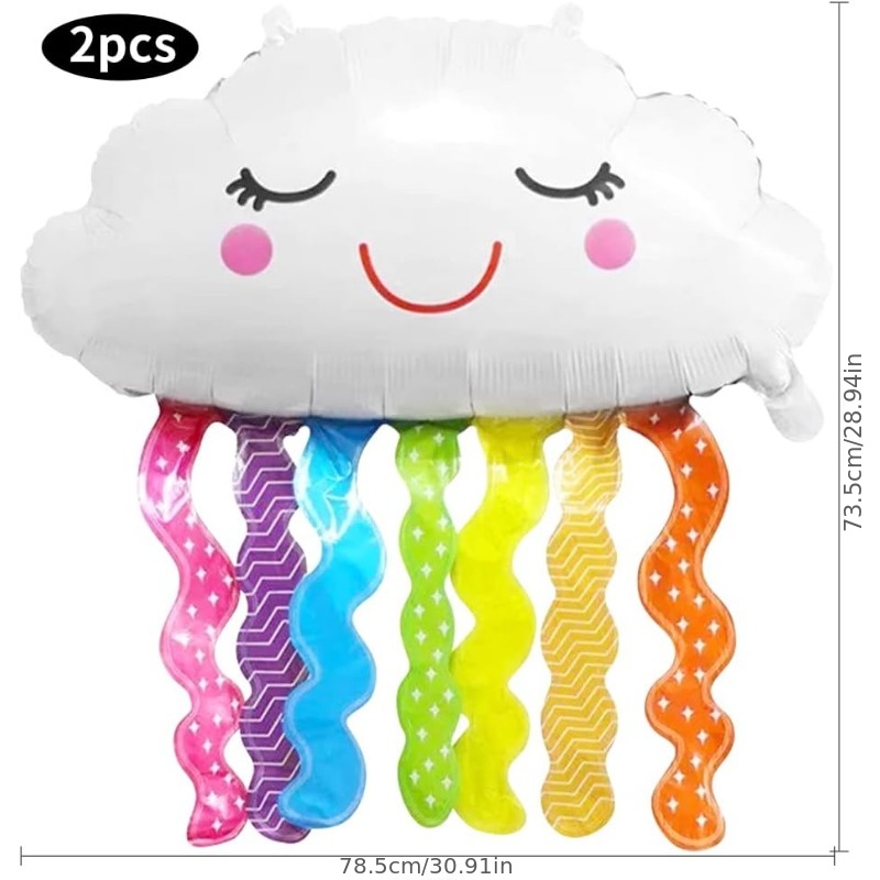 8pcs Cloud Shaped Foil Balloons Xxl Rainbow Balloon Aluminum Foil Sun  Balloon Smiling Tassels Balloons Cloud Giant Balloon For Birthday Baby  Shower Anniversary Party Decoration Easter Gift