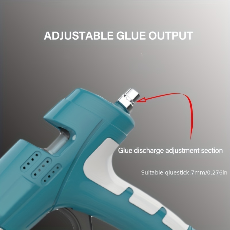 21V Cordless Electric Handheld Hot Melt Glue Gun DIY Tool +12x