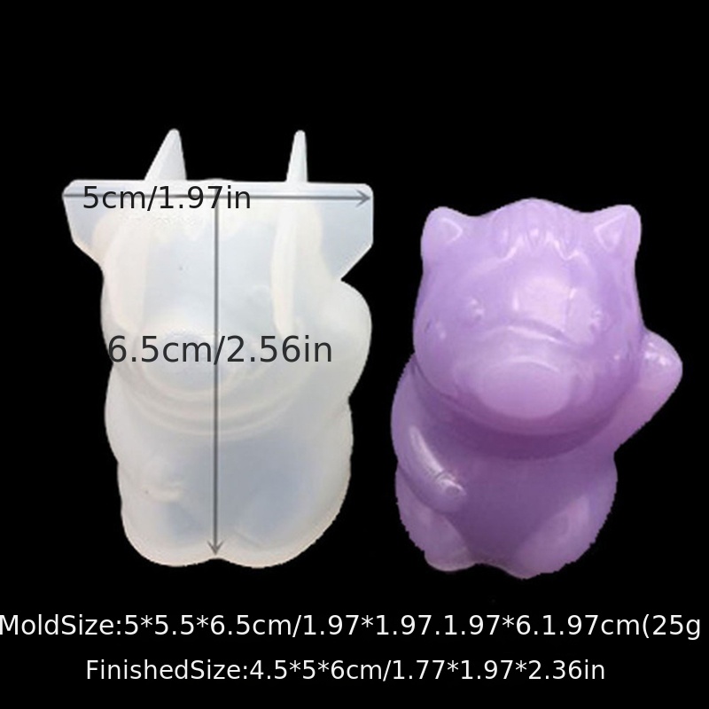 DoreenBow 9PCS 3D Animal Silicone Resin Molds Tools Set,Silicone Casting  Resin Molds,Wolf Head,Lion Head,Elk Bear,Dumbo,Trumpet Unicorn,Rabbit,Piggy