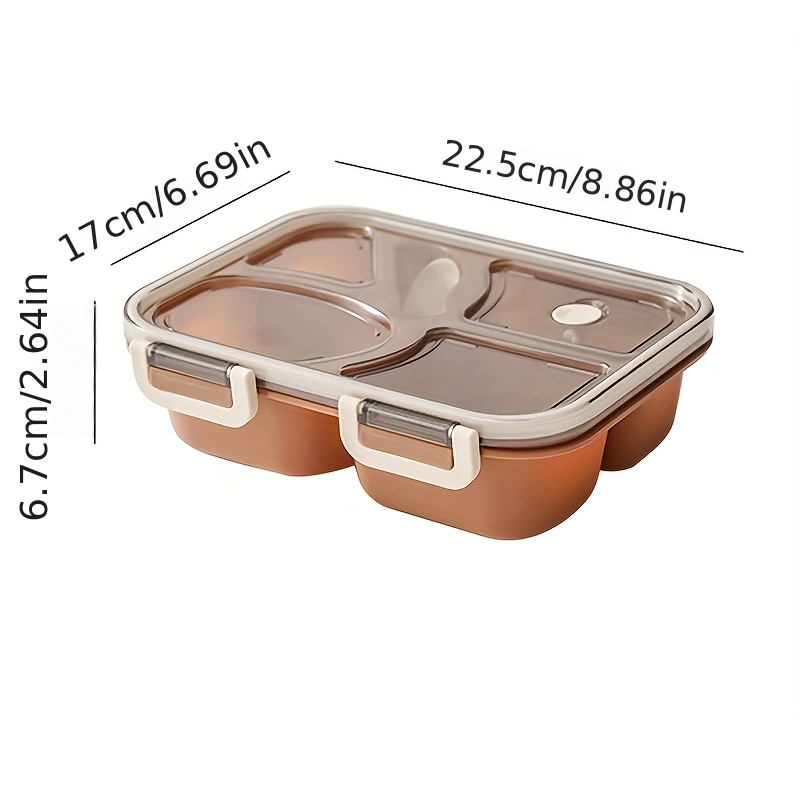 1pc Transparent Plastic Lunch Box, Microwaveable Food Container