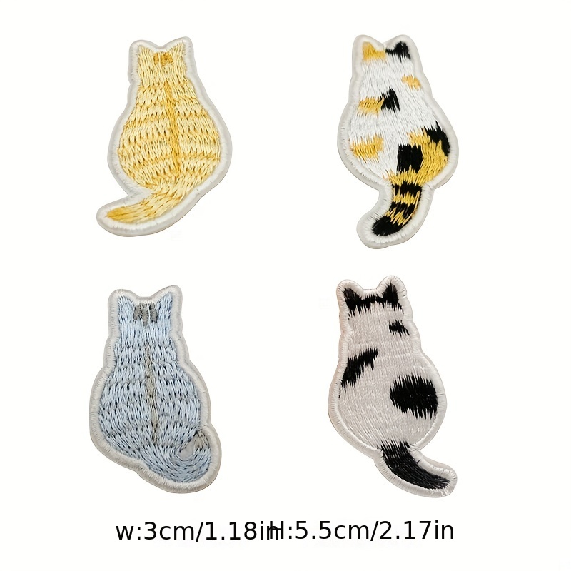 Cute Cat Embroidery Hot Pudding Stick Clothes Decoration Stick Down Jacket  Sweater Repair Torn Patch Decal - Temu