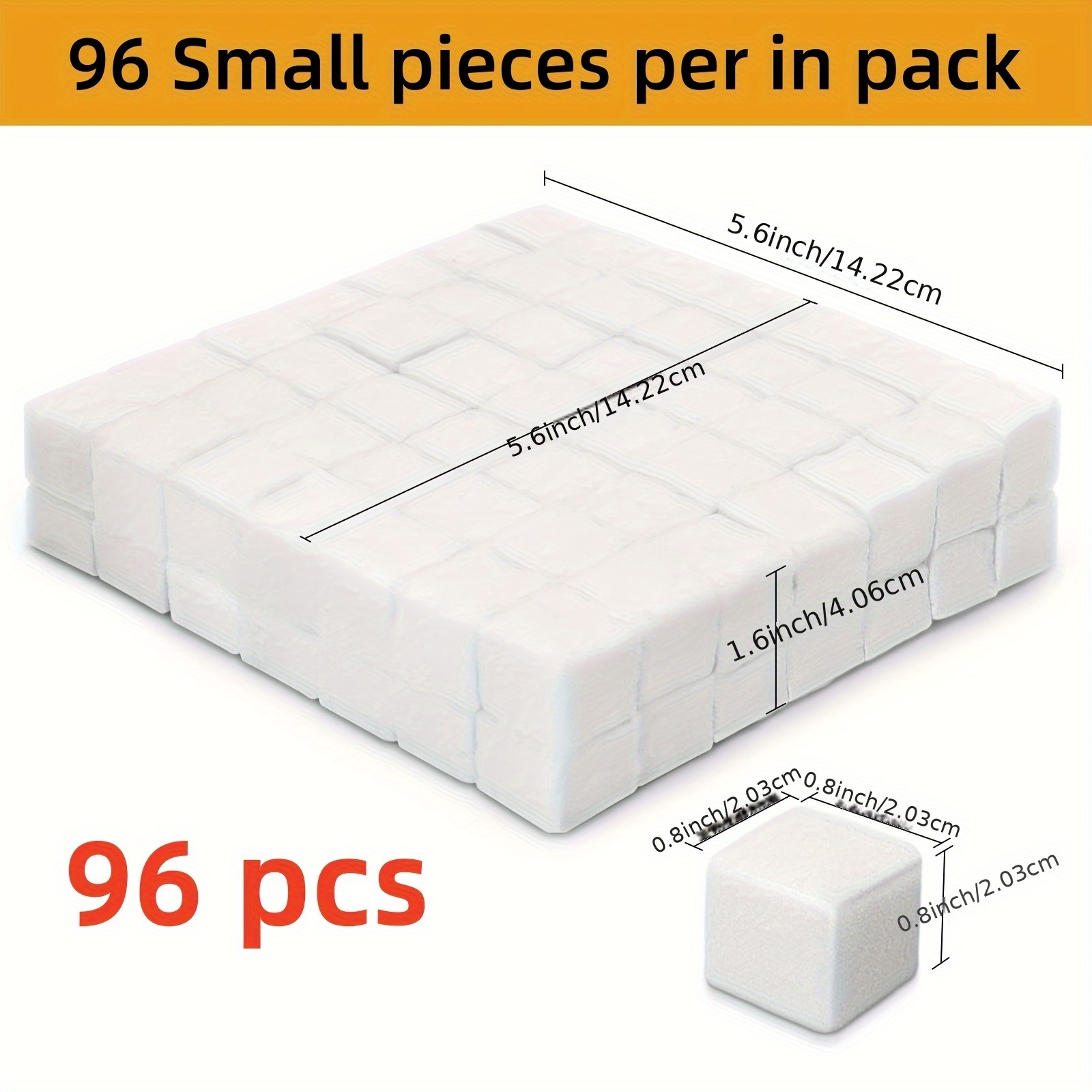 Image of 96pcs Ceramic Wool Wick For Tabletop Fire Pit, Suitable For Ethanol Fireplace Fuel, Fireplaces Sponge Core For Bioethanol Table Top Firepit Indoor Or Outdoor