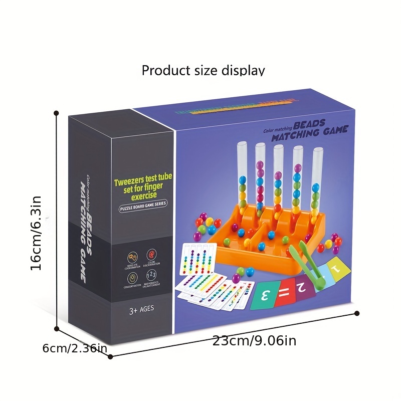 Clip Beads Test Tube Toys Montessori Color Sorting Stacking Temu