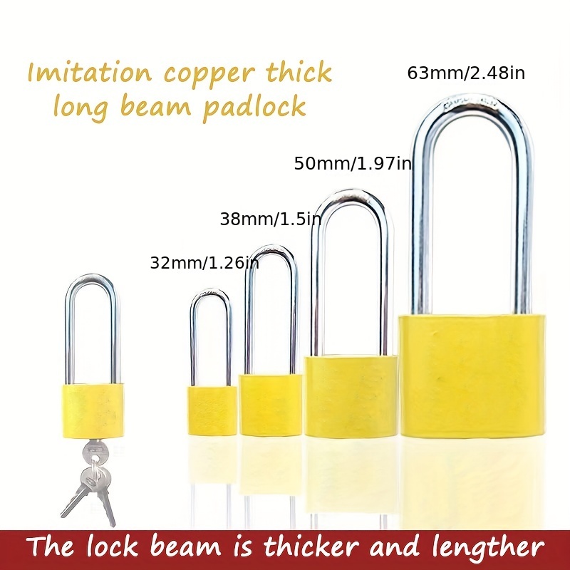 Mini Long Shackle Padlocks Keys Key Locks Padlock Keys - Temu