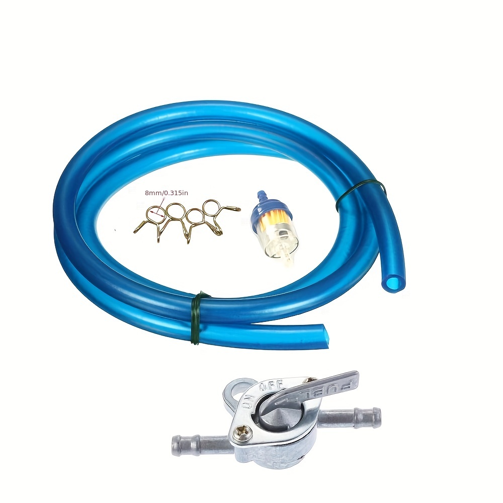 Upgrade Your Motorcycle with a 3.28ft Fuel Hose Pipe and Gas Fuel Filter  Tank Switch!