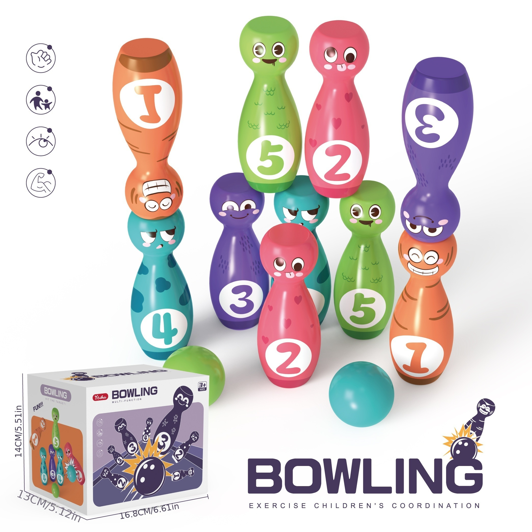 Un Set Di Palle Da Bowling Per Bambini, Giochi Sportivi Al Coperto Per Il  Tempo Libero, Giocattoli Educativi Per L'interazione Genitore-figlio,  Regali Perfetti Per Ragazzi E Ragazze, Regali Di Natale