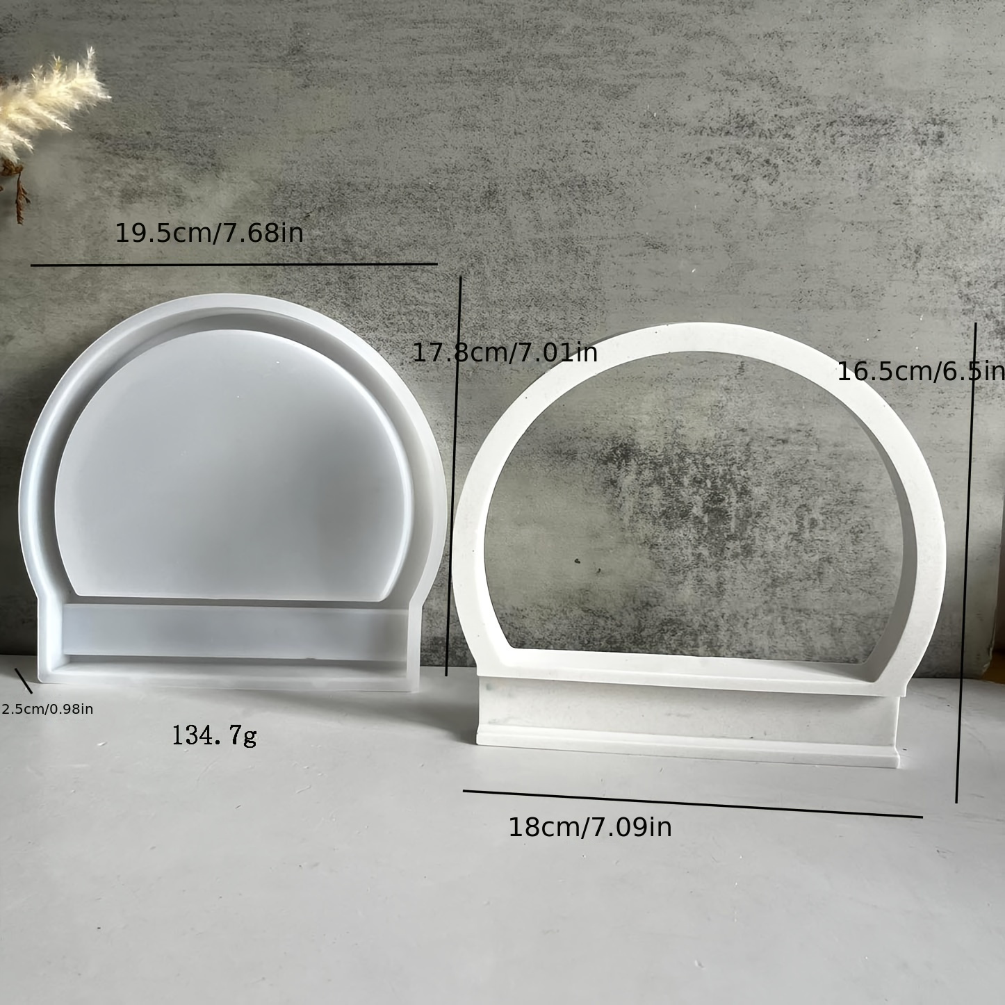 Dnejiu Diy Silicone Mold For Resin & Plaster Crafts - Home Decor, Wall Hangings & Tabletop Ornaments