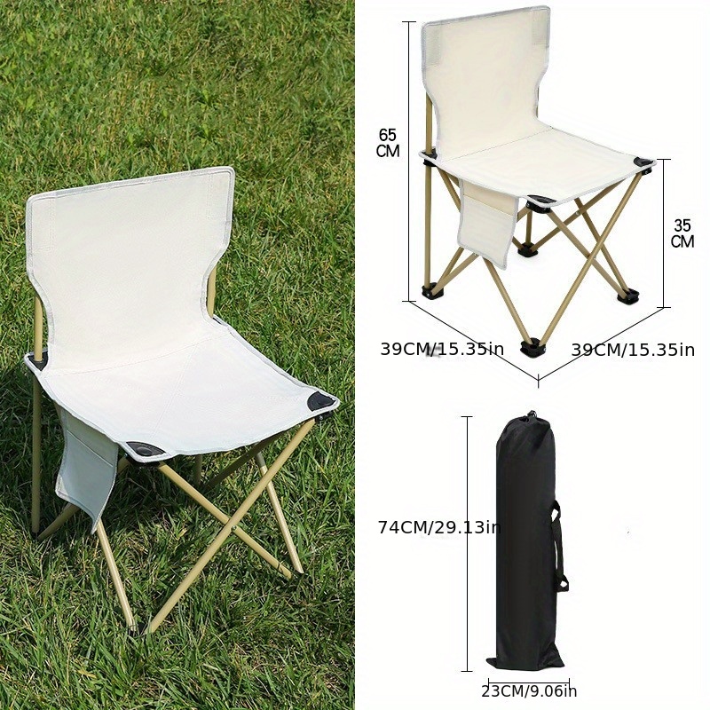 Portable Outdoor Folding Chair Camping Fishing Barbecue Lightweight Durable  Oxford Cloth Chair - Sports & Outdoors - Temu
