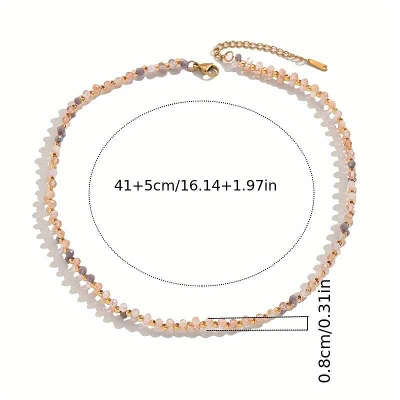 Boho Golden Layered Bead Necklace for Women