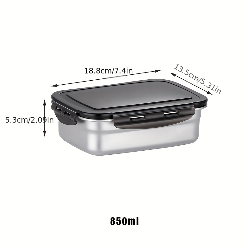 Washable Stainless Steel Round Lunch Box Durable - Temu