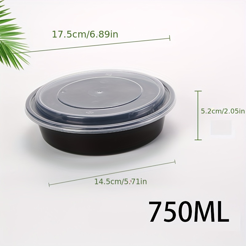 Disposable microwave food containers 750ml (50pcs)