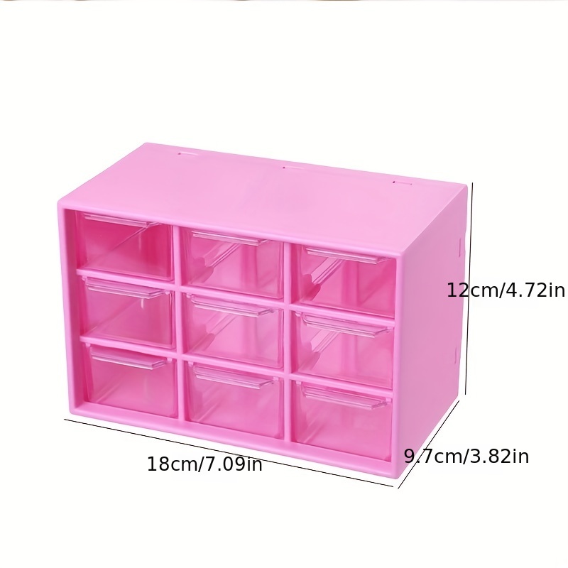 Simple Pink Plastic Transparent Storage Box