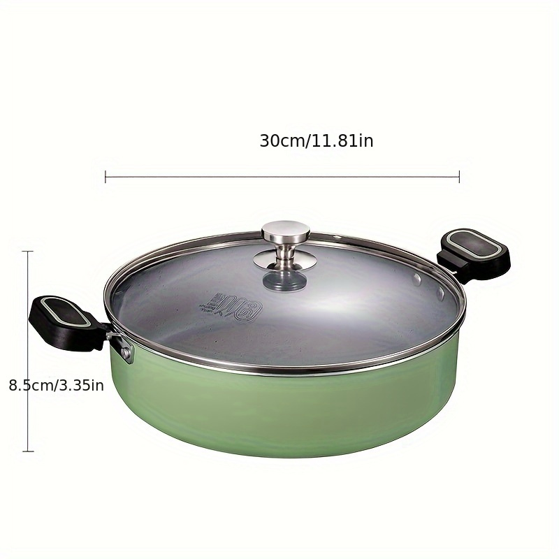 1pc large cooking pot about 5   non stick soup pot with lid induction cooker with wooden handle suitable for all stoves details 5