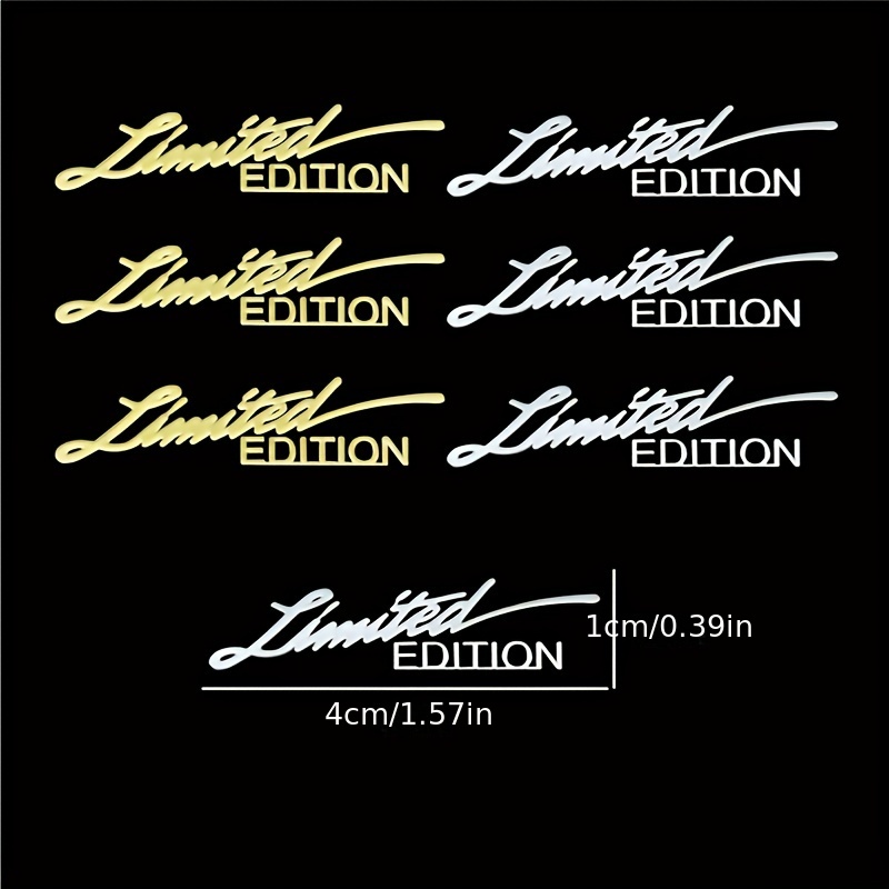 2x Silber Auto Limited Edition Logo Emblem Abzeichen Metall